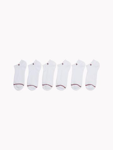 Chaussettes Tommy Hilfiger Ankle 6PK Femme Blanche | FR_W21657