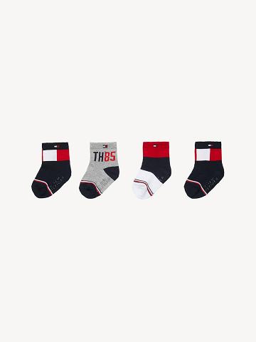 Chaussettes Tommy Hilfiger Babies' 4PK Enfant Multicolore | FR_B2286