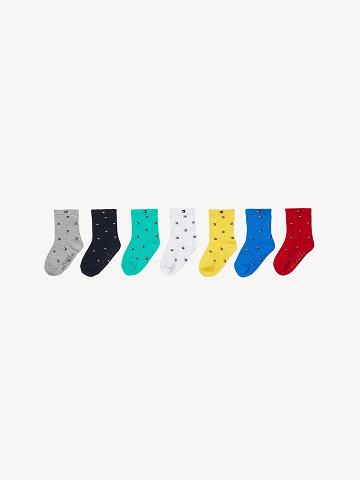 Chaussettes Tommy Hilfiger Babies' 7PK Enfant Grise | FR_B2289