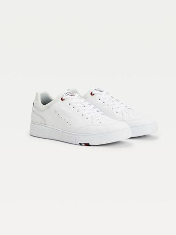 Chaussures Casual Tommy Hilfiger Perforated leather Homme Blanche | FR_M31672