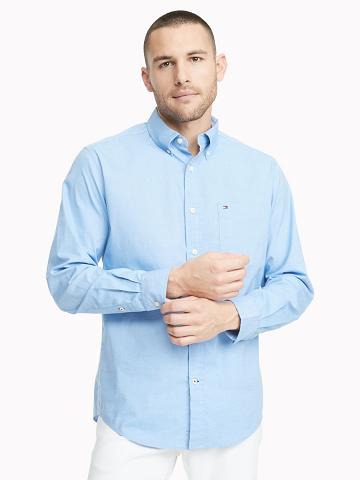 Chemises Tommy Hilfiger Classiche fit essential stretch Sweet Homme Bleu Clair | FR_M31239