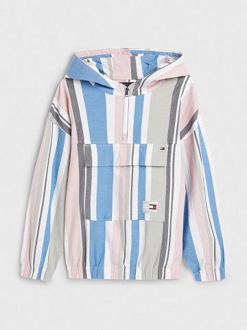 Chemises Tommy Hilfiger Encapuchonné Popover Enfant Multicolore | FR_B2079