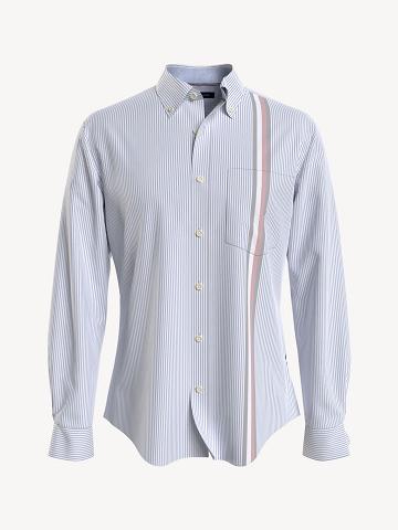 Chemises Tommy Hilfiger Relaxed fit ithaca stripe Homme Bleu Blanche | FR_M31277