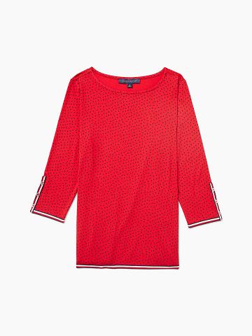 Hauts Tommy Hilfiger Essential Dot Tunic Femme Rouge | FR_W21494