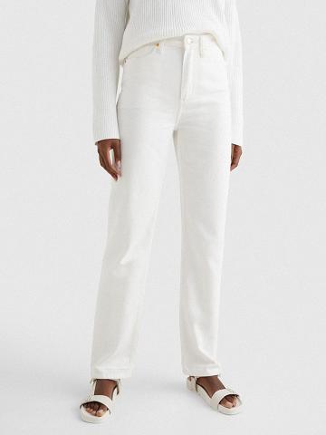 Jean Tommy Hilfiger Classiche Straight Fit White Femme Blanche | FR_W21188