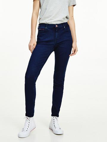 Jean Tommy Hilfiger Deep Wash Skinny Fit Femme Bleu Marine | FR_W21191