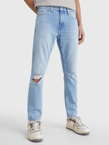 Jean Tommy Hilfiger Light wash mid rise slim fit Homme Bleu | FR_M31368