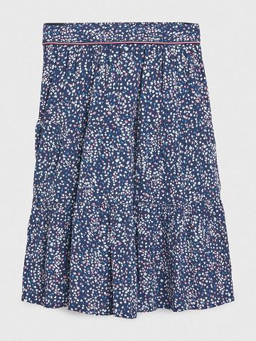 Jupe Tommy Hilfiger Floral Enfant Bleu | FR_G1169