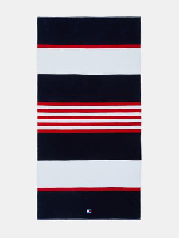 Maillots De Bain Tommy Hilfiger Nautical Stripe Beach Towel Homme Multicolore | FR_M31103