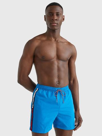 Maillots De Bain Tommy Hilfiger Slim fit 7" logo swim trunk Homme Bleu | FR_M31109