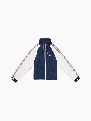 Manteaux Tommy Hilfiger Colorblock Windbreaker Femme Bleu Multicolore | FR_W21025