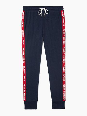 Pantalon Tommy Hilfiger Essential Logo Tape Femme Bleu Marine | FR_W21240