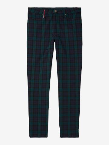 Pantalon Tommy Hilfiger Essential Plaid Femme Bleu Marine | FR_W21241