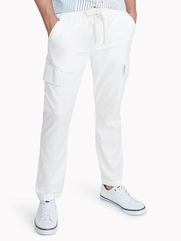 Pantalon Tommy Hilfiger Essential solid cargo Homme Blanche | FR_M31320