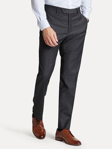 Pantalon Tommy Hilfiger Regular fit in windowpane check Homme Grise | FR_M31331