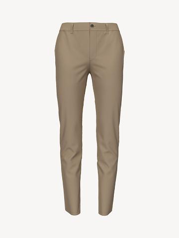 Pantalon Tommy Hilfiger Slim Fit Essential Solid Chino Femme Kaki | FR_W21252