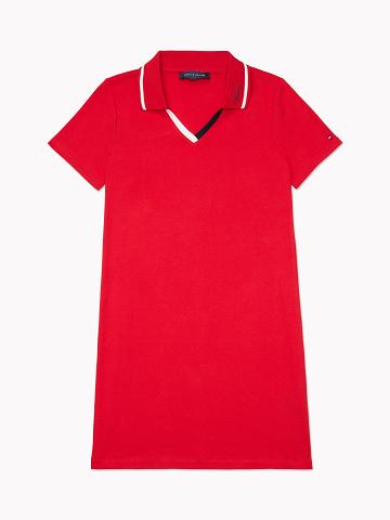 Peignoir Tommy Hilfiger Curve Solid Polo Femme Rouge | FR_W21055