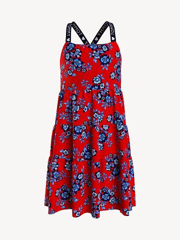 Peignoir Tommy Hilfiger Floral Enfant Rouge | FR_G1061