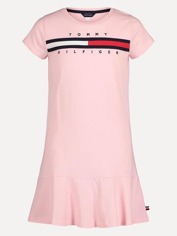 Peignoir Tommy Hilfiger Little Essential T-Shirt Enfant Rose | FR_G1065