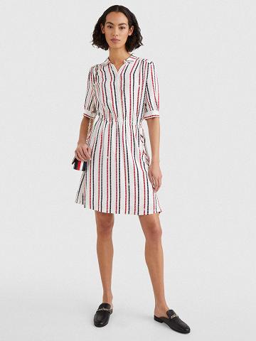 Peignoir Tommy Hilfiger Polka Dot Shirtdress Femme Blanche | FR_W21105