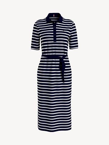 Peignoir Tommy Hilfiger Polo Midi Femme Bleu | FR_W21106