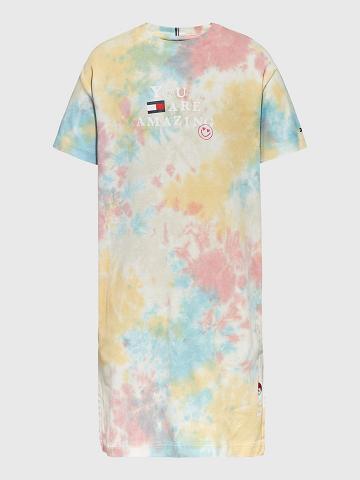 Peignoir Tommy Hilfiger Tie-Dye Knit Enfant Multicolore | FR_G1085