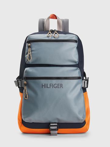 Sacs Tommy Hilfiger Utility Backpack Homme Bleu Multicolore | FR_M31712