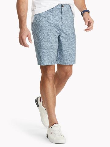 Shorts Tommy Hilfiger Leaf print 9" Homme Bleu | FR_M31210