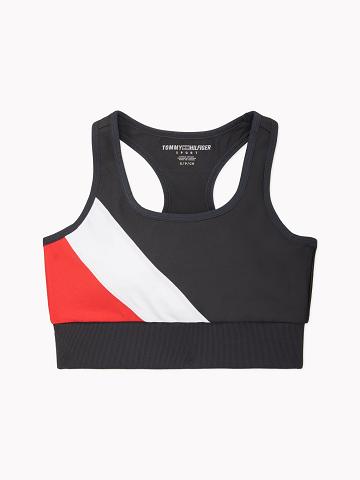 Soutien Gorge Tommy Hilfiger Essential Colorblock Sports Femme Noir Rouge Blanche | FR_W21515