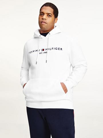 Sweat À Capuche Tommy Hilfiger Big and tall organic cotton logo Homme Blanche | FR_M31433