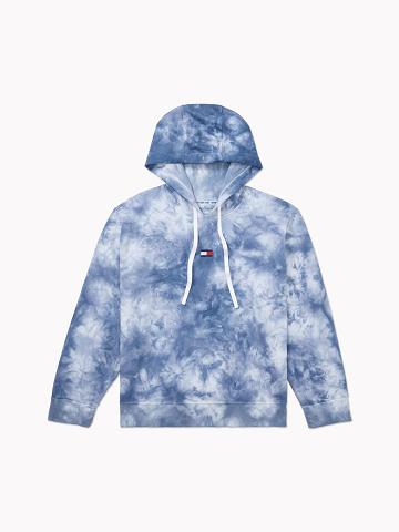 Sweat À Capuche Tommy Hilfiger Essential Curve Watercolor Print Femme Bleu | FR_W21143