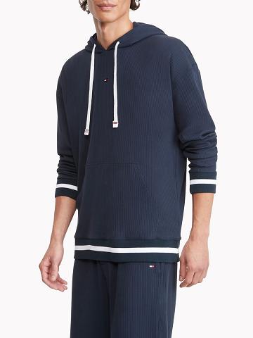 Sweat À Capuche Tommy Hilfiger Lounge Homme Bleu Marine | FR_M31447