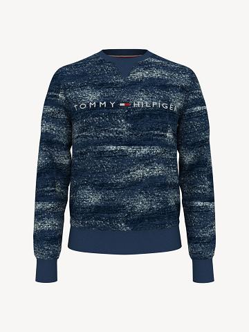 Sweats Tommy Hilfiger Essential brushed print Homme Bleu Marine | FR_M31117