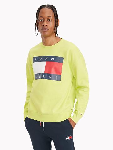 Sweats Tommy Hilfiger Flag Homme Jaune | FR_M31121