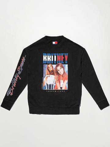 Sweats Tommy Hilfiger Organic Coton Britney Oversized Femme Noir | FR_W21394