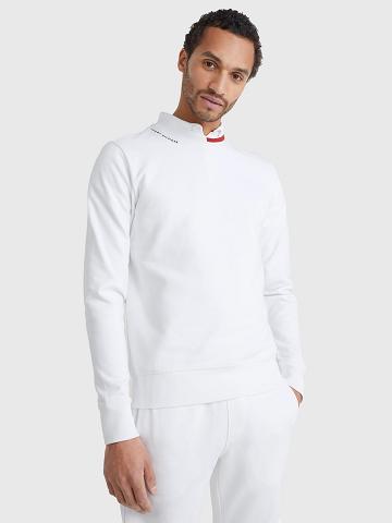 Sweats Tommy Hilfiger Signature collar Homme Blanche | FR_M31134