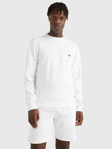 Sweats Tommy Hilfiger Solid tech crewneck Homme Blanche | FR_M31136