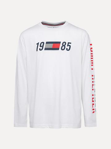 T Shirts Tommy Hilfiger Bambin' Long Sleeve Logo Enfant Blanche | FR_B2212