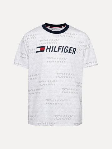 T Shirts Tommy Hilfiger Bambin' Tommy Print Enfant Blanche | FR_B2213