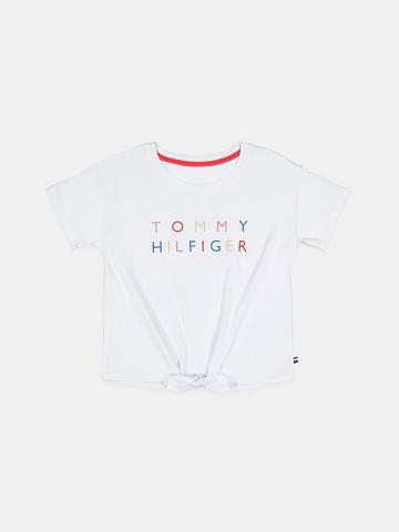 T Shirts Tommy Hilfiger Big Tommy Bow Enfant Blanche | FR_G1236