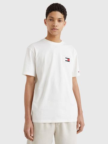 T Shirts Tommy Hilfiger Box logo Homme Blanche | FR_M31009