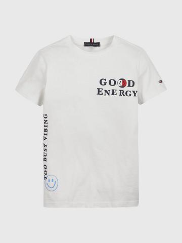 T Shirts Tommy Hilfiger Good Energy Enfant Blanche | FR_G1248