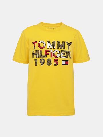 T Shirts Tommy Hilfiger Little 1985 Enfant Jaune | FR_B2178