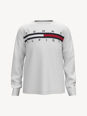 T Shirts Tommy Hilfiger Logo Enfant Blanche | FR_B2192