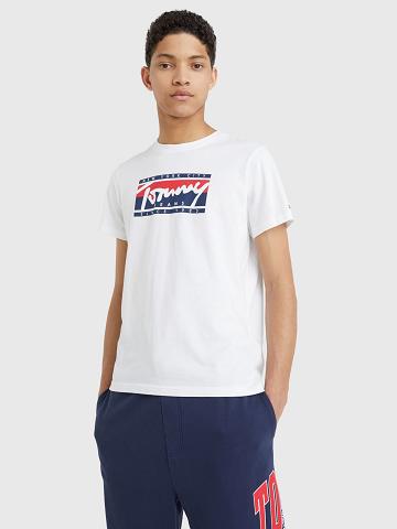 T Shirts Tommy Hilfiger Nyc logo Homme Blanche | FR_M31056