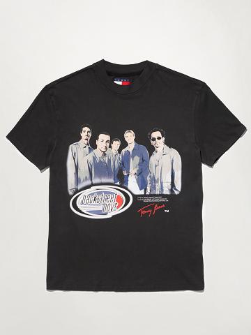 T Shirts Tommy Hilfiger Organic Coton Backstreet Boys Femme Noir | FR_W21464