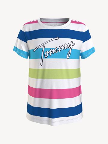 T Shirts Tommy Hilfiger Stripe Tommy Enfant Multicolore | FR_G1266