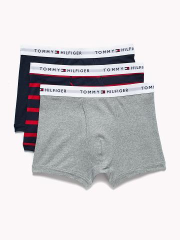 Trunks Tommy Hilfiger Coton classics trunk 3pk Homme Bleu Marine Bleu Rouge Grise | FR_M31502