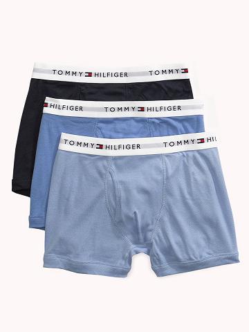 Trunks Tommy Hilfiger Coton classics trunk 3pk Homme Bleu | FR_M31503