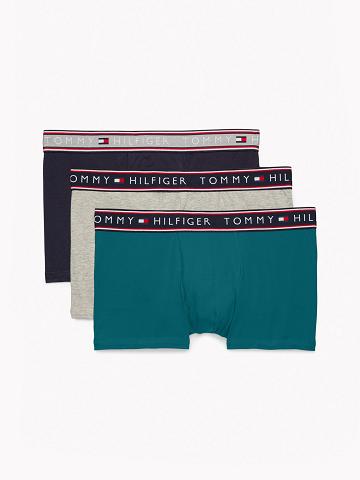 Trunks Tommy Hilfiger Coton stretch trunk 3pk Homme Vert Olive | FR_M31509